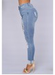 Women's High Waisted Distressed Jeans